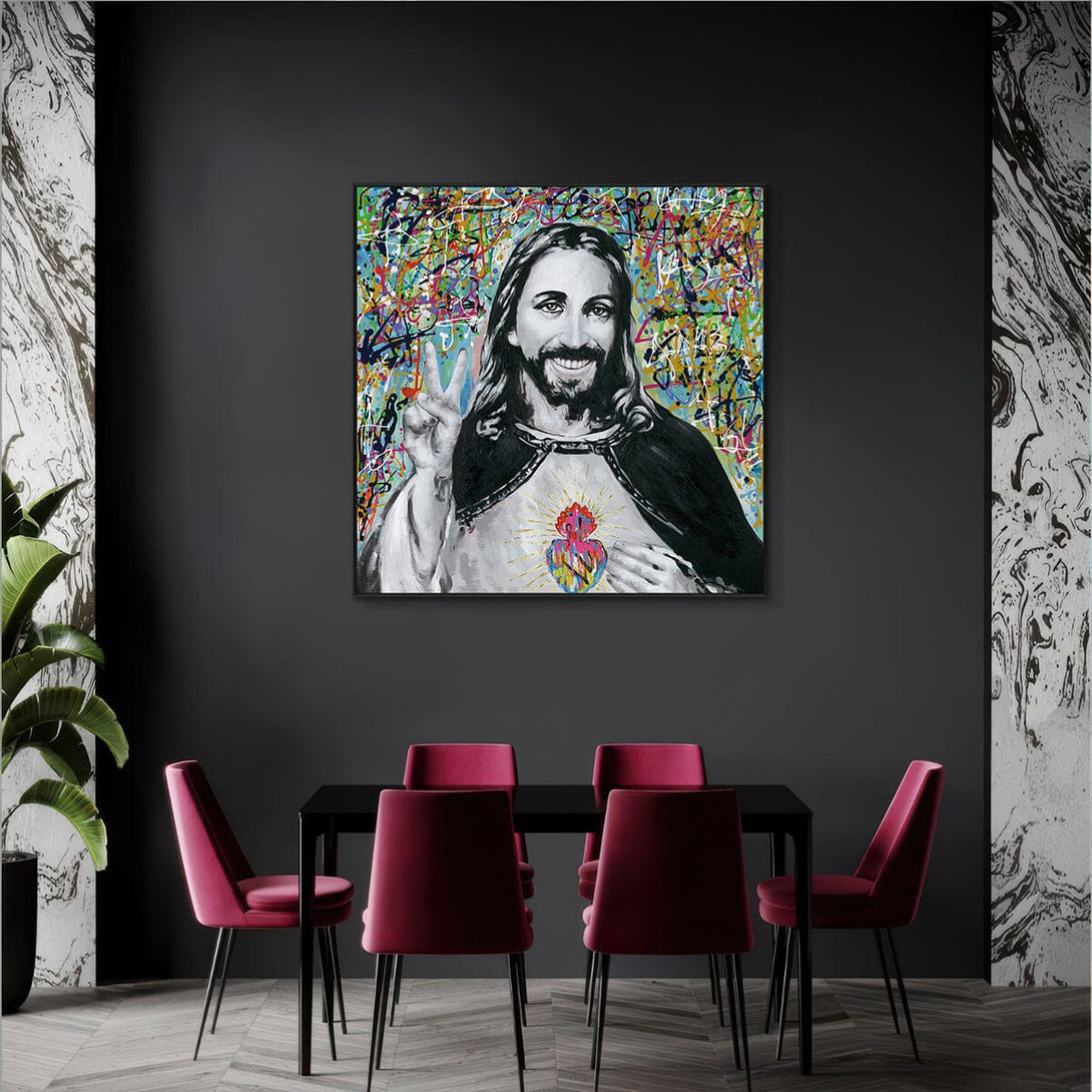 Sacred Peace – Jesus Graffiti Portrait #J2578 Painting artwepaint 