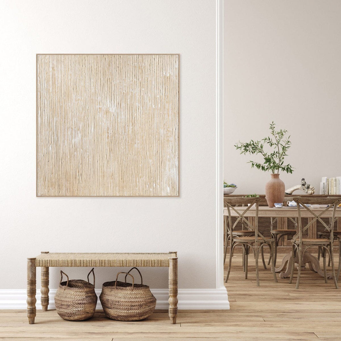 Sand Echo - Beige Vertical Texture Painting #J4112 Painting artwepaint 