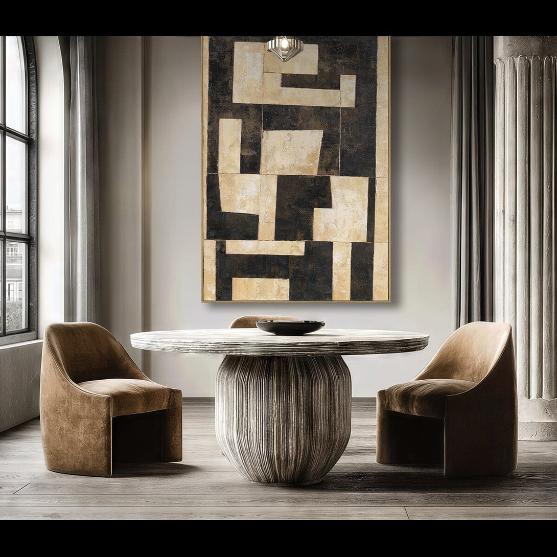 Sandstone Blocks - Geometric Abstract Painting#P2667 Painting artwepaint 