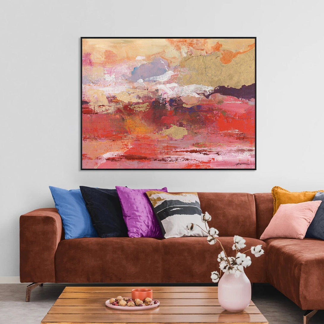 Scarlet Cloud - Warm Abstract Landscape #M5666 Painting artwepaint 