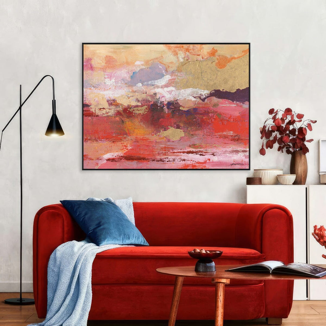 Scarlet Cloud - Warm Abstract Landscape #M5666 Painting artwepaint 
