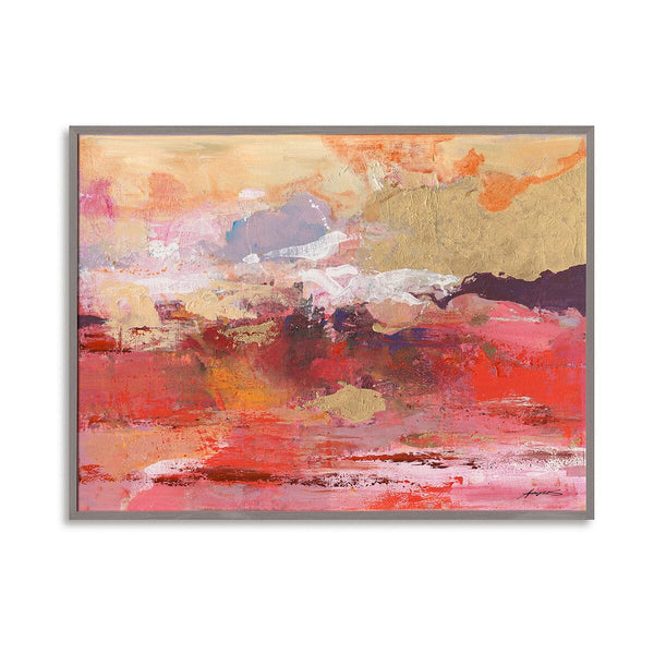 Scarlet Cloud - Warm Abstract Landscape #M5666 Painting artwepaint 
