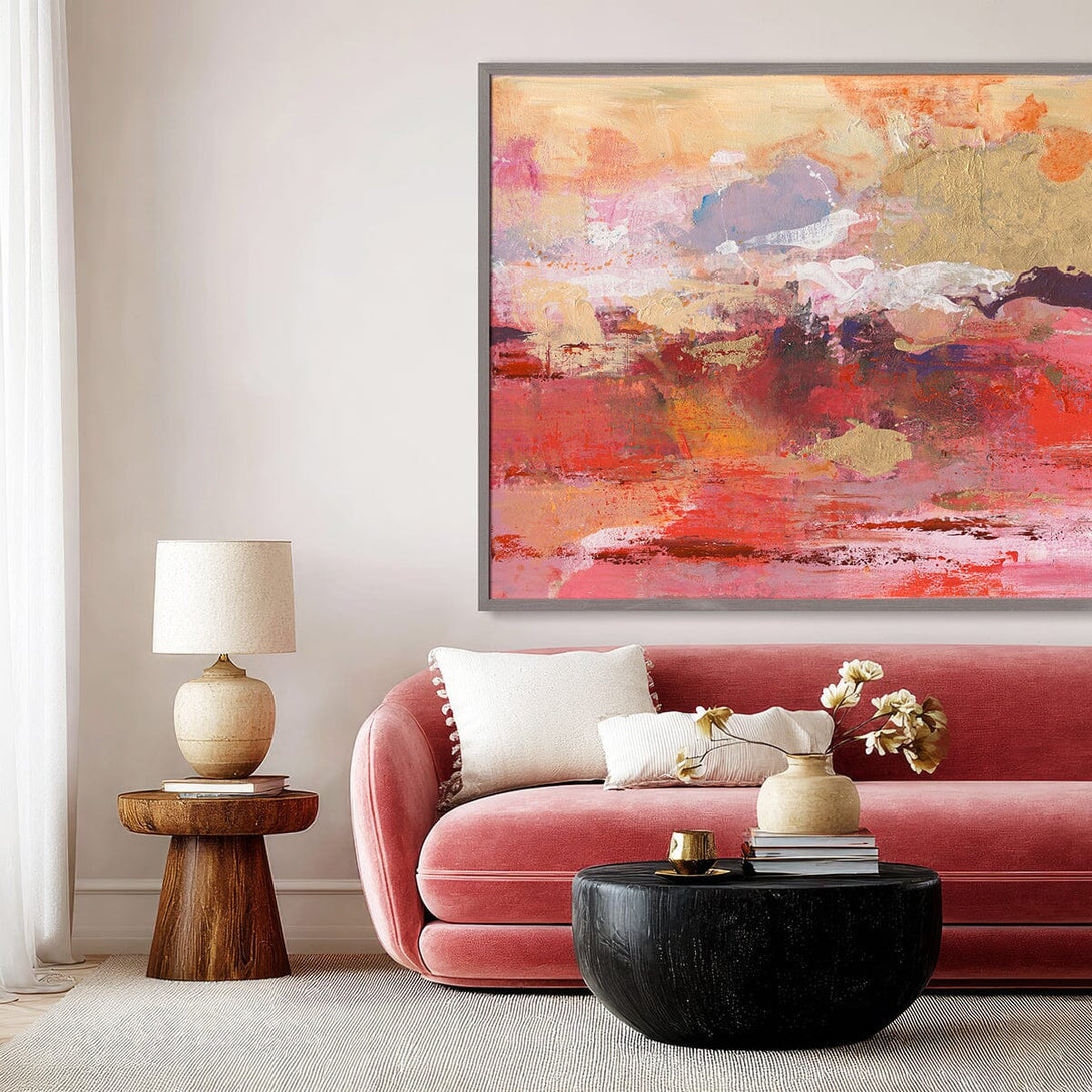 Scarlet Cloud - Warm Abstract Landscape #M5666 Painting artwepaint 