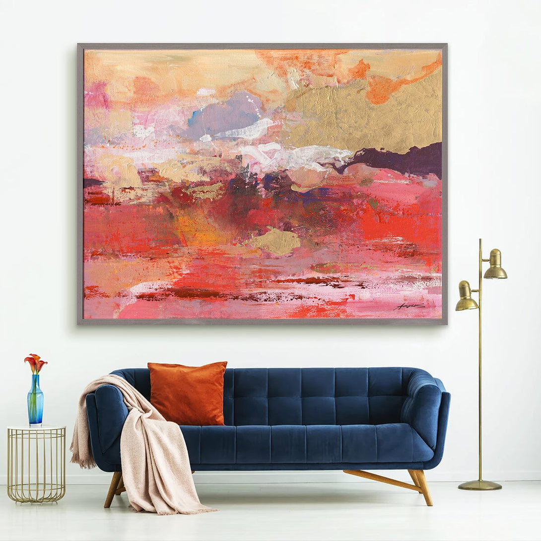 Scarlet Cloud - Warm Abstract Landscape #M5666 Painting artwepaint 