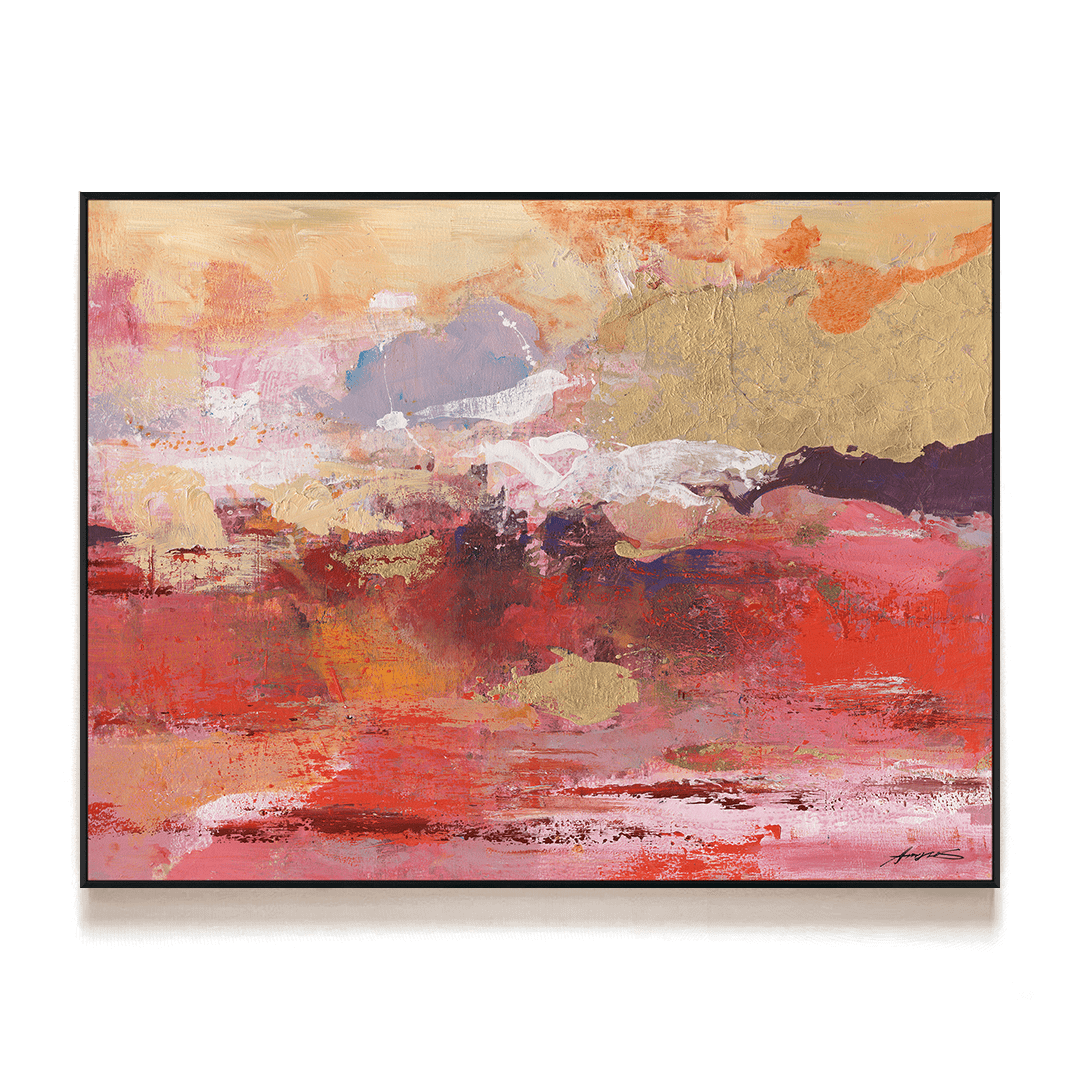 Scarlet Cloud - Warm Abstract Landscape #M5666 Painting artwepaint 