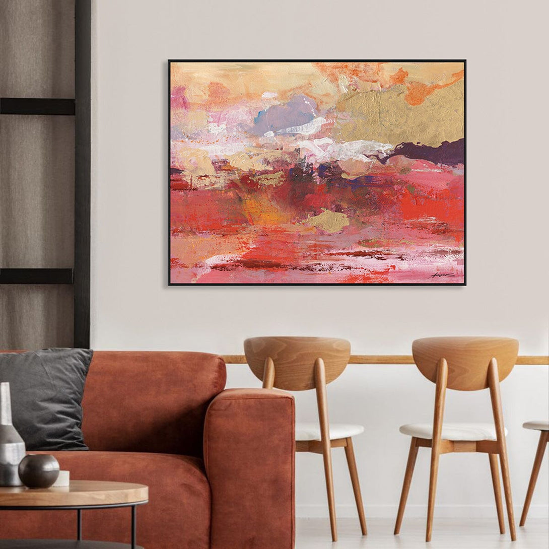 Scarlet Cloud - Warm Abstract Landscape #M5666 Painting artwepaint 