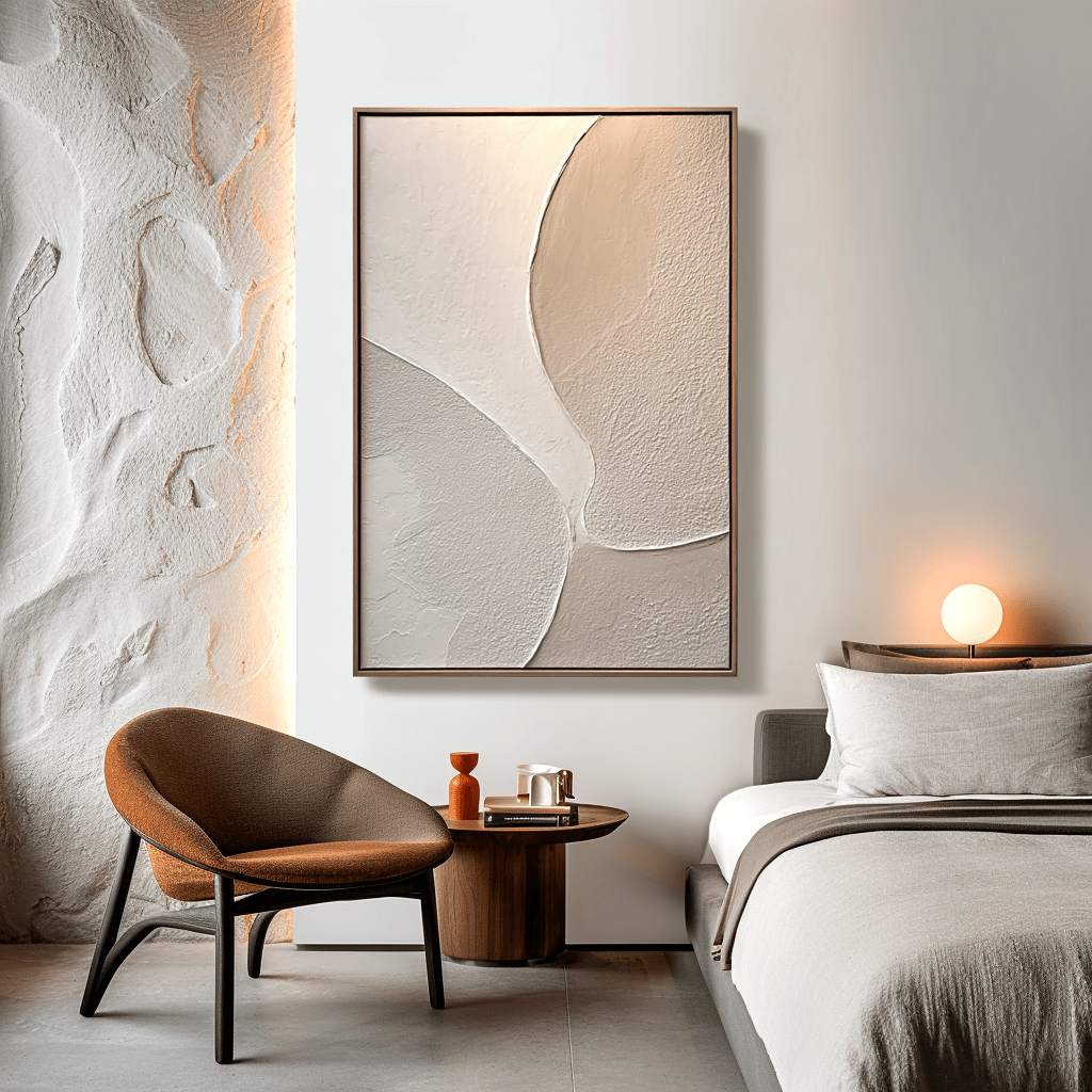 Serene Curves – Minimalist Textured Painting #42 Painting artwepaint 