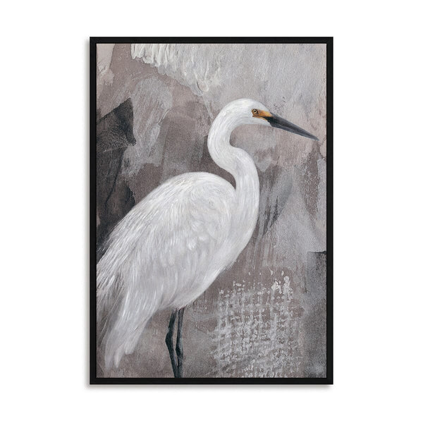 Serene Egret - Grey Tone Realistic Painting#M5777 Painting artwepaint 