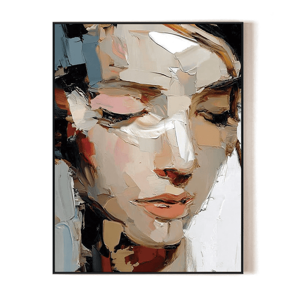 Serene Gaze-Abstract Portrait Painting #RIX1(323) Painting artwepaint 