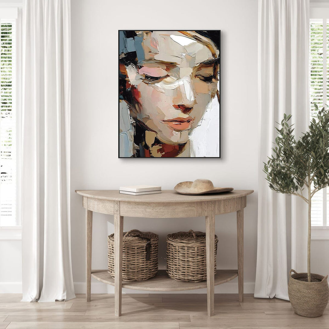 Serene Gaze-Abstract Portrait Painting #RIX1(323) Painting artwepaint 
