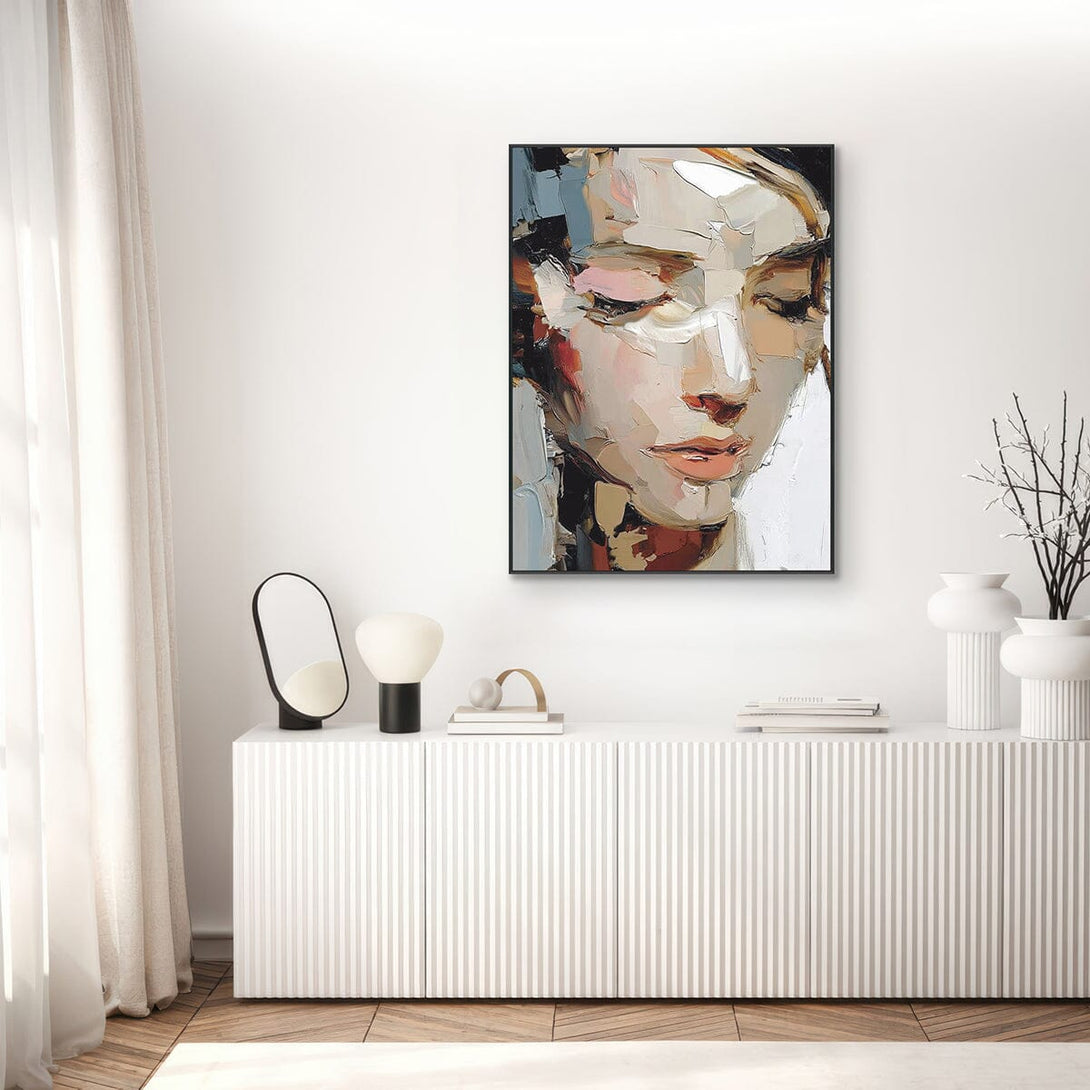 Serene Gaze-Abstract Portrait Painting #RIX1(323) Painting artwepaint 