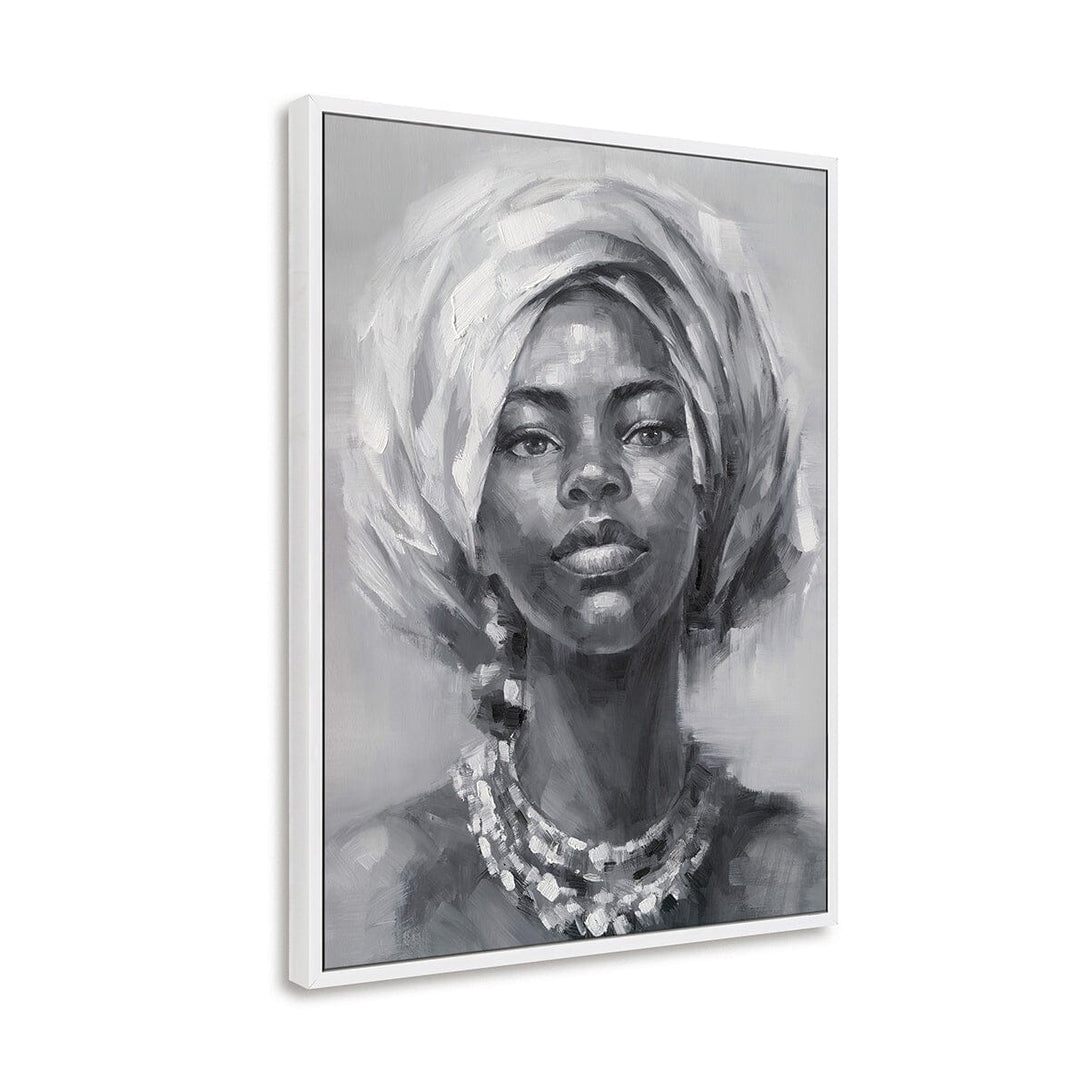 Serene Grace - Monochrome Elegant Portrait#M0643 Painting artwepaint 