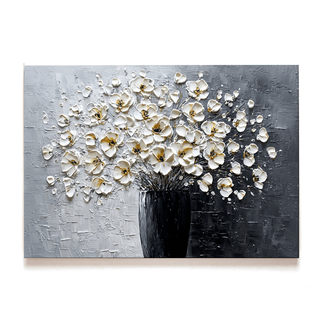 Serene Petals – White Flower Bouquet Painting #93056 Painting artwepaint 