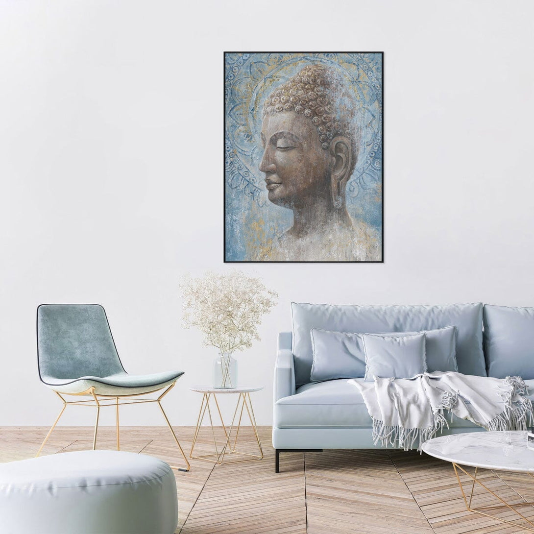 Serene Profile - Buddha Gold Leaf Painting #K5117 Painting artwepaint 