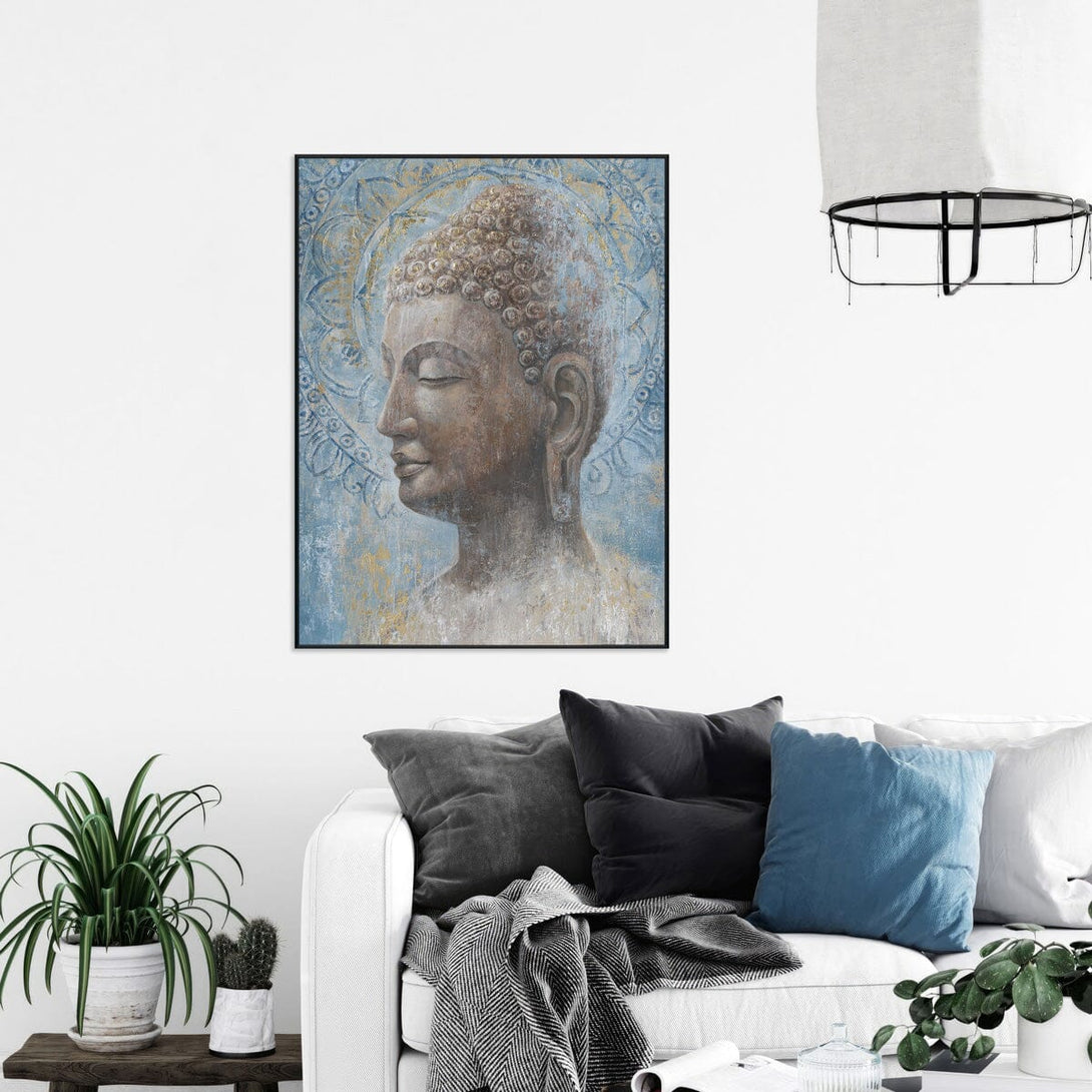 Serene Profile - Buddha Gold Leaf Painting #K5117 Painting artwepaint 