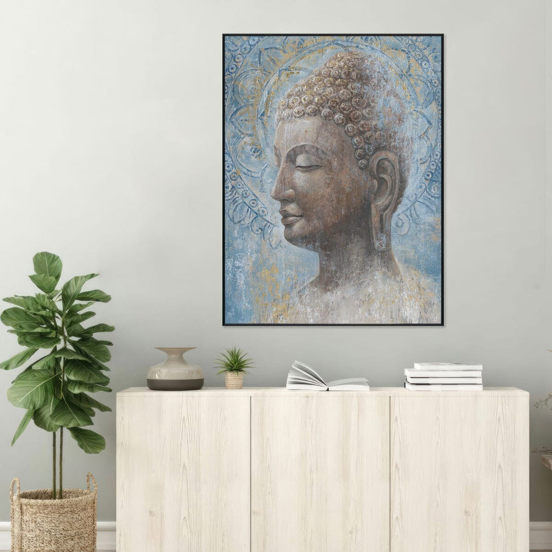 Serene Profile - Buddha Gold Leaf Painting #K5117 Painting artwepaint 