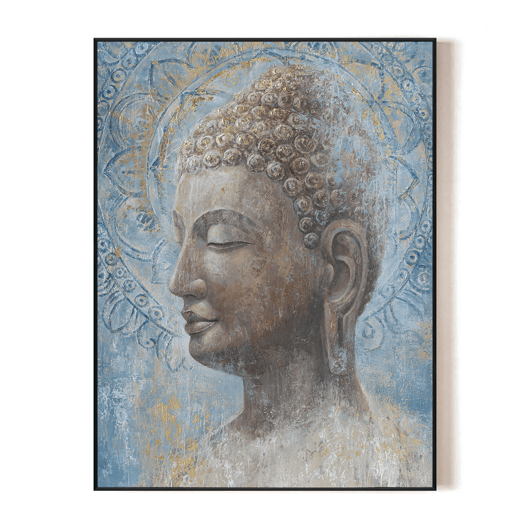 Serene Profile - Buddha Gold Leaf Painting #K5117 Painting artwepaint 