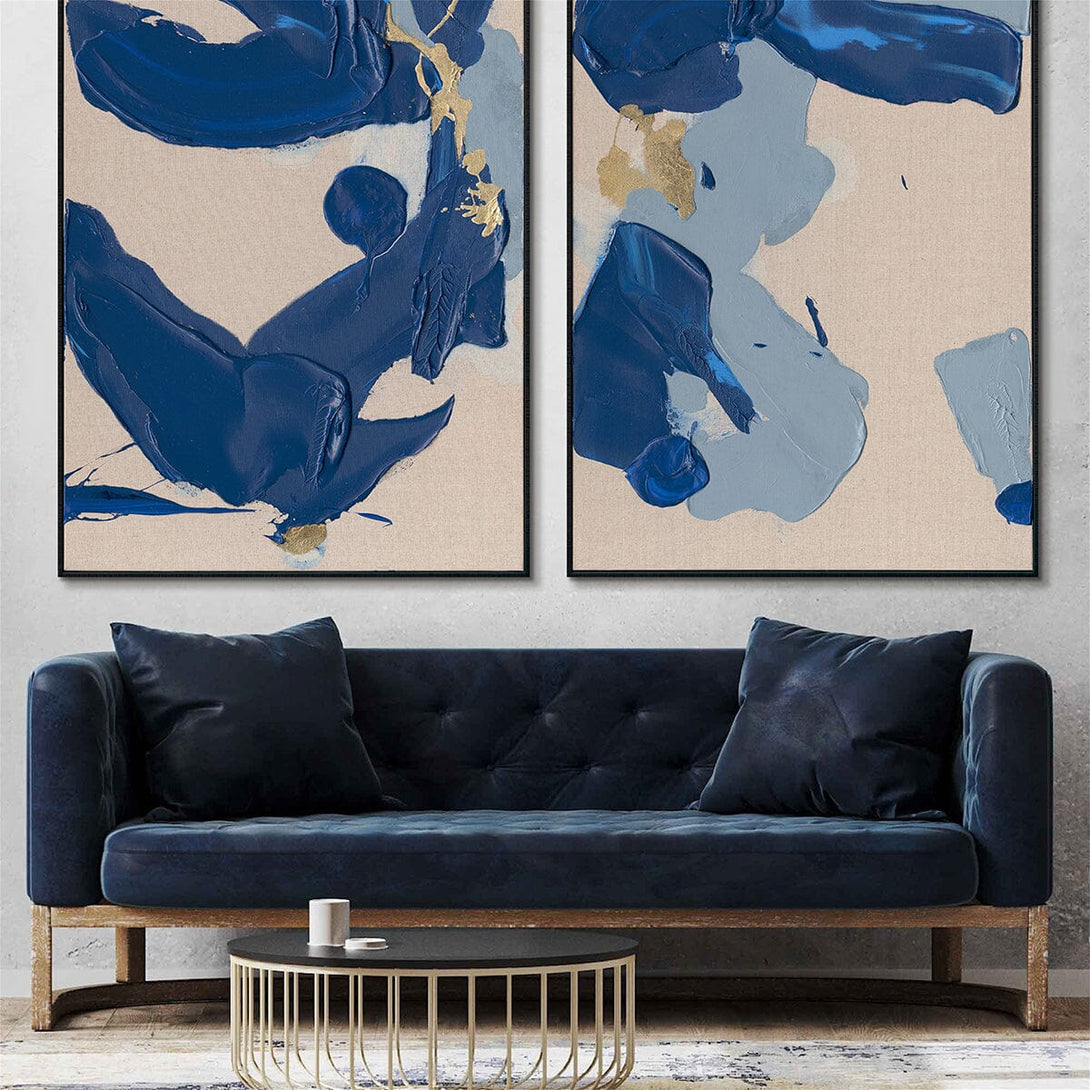 Serenity in Blue - Textured Abstract #P5550 Painting artwepaint 