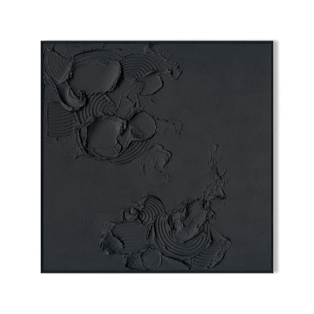 Shadow Flow-Relief Black Abstract Painting #M2706 Painting artwepaint 