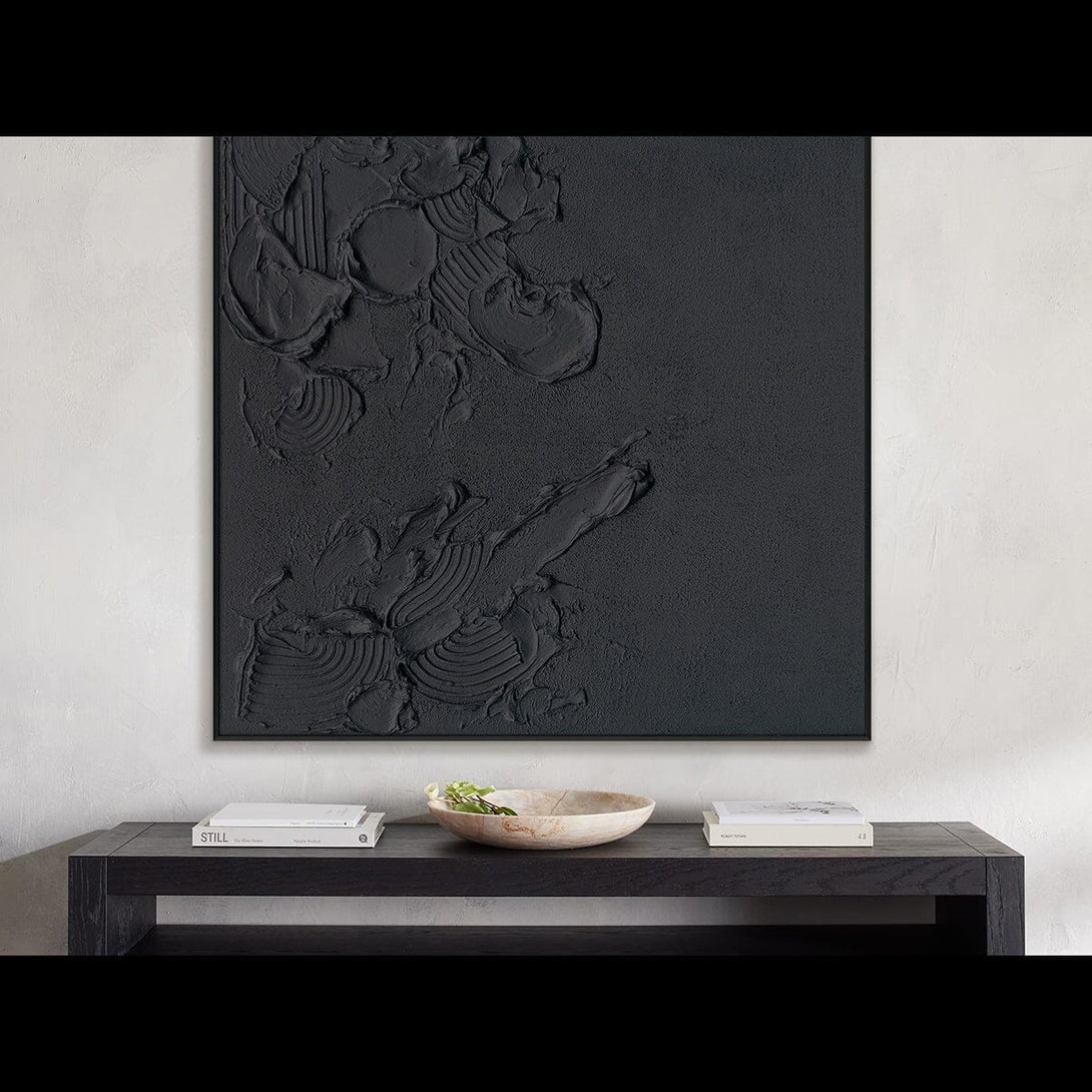 Shadow Grain-Relief Black Abstract Painting #M2705 Painting artwepaint 