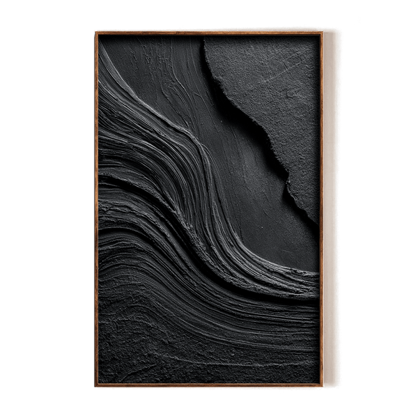Shadow Layers – Contemporary Black Abstract Painting #awp68 Painting artwepaint 