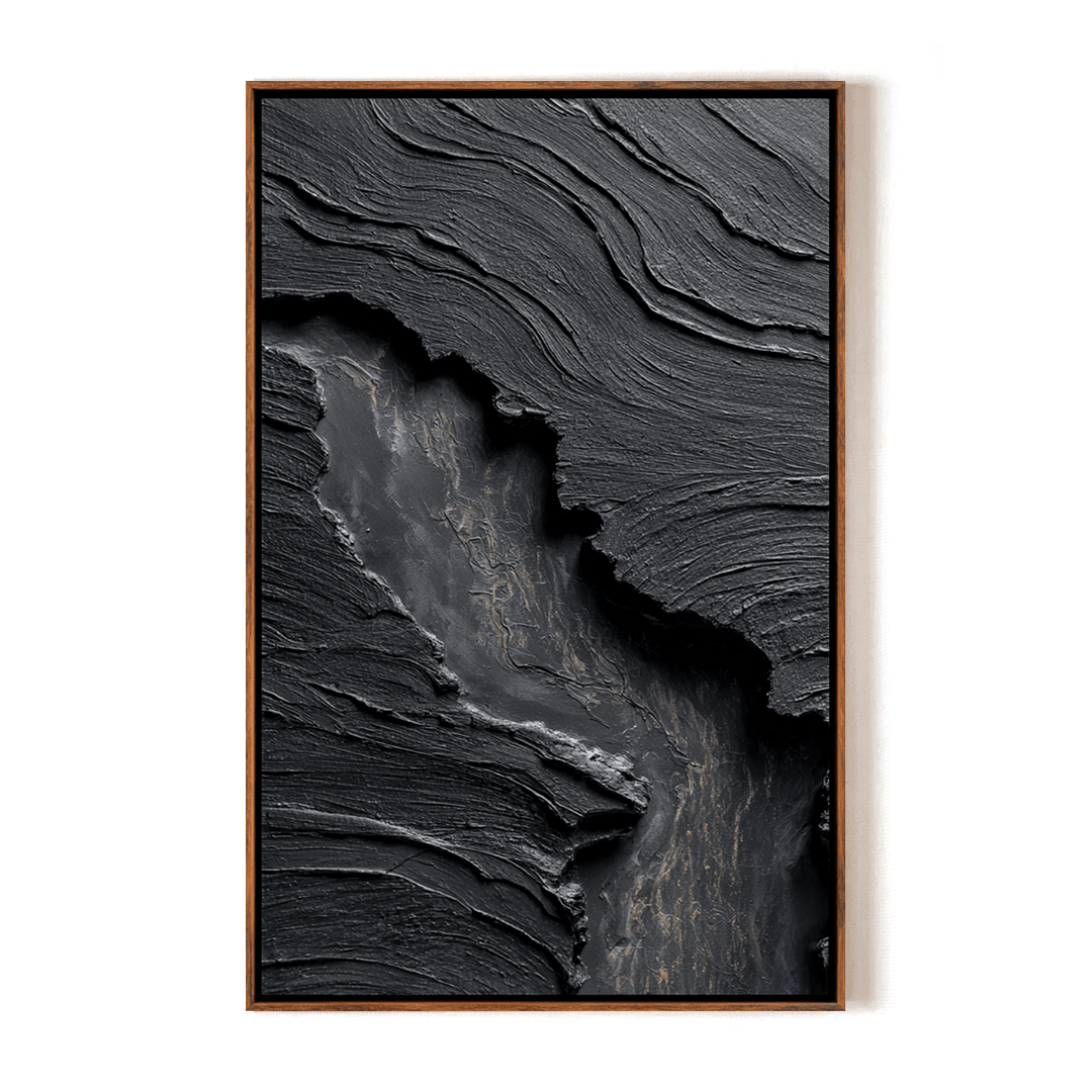 Shadow Rift – Black Abstract Textured ArtShadow Rift #awp73 Painting artwepaint 