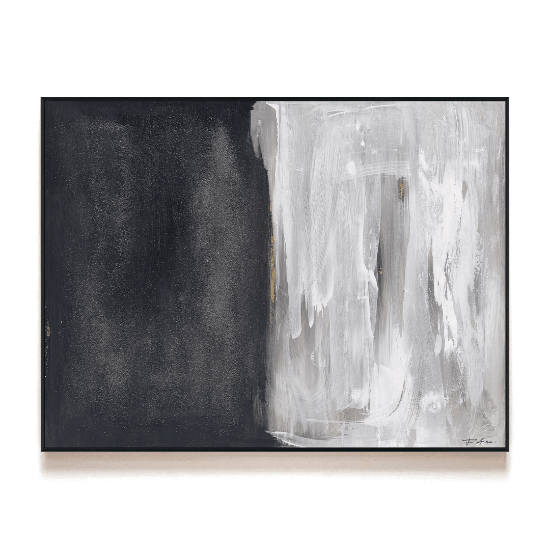 Shadow Veil - Black and White Abstract Painting #M5900 Painting artwepaint 