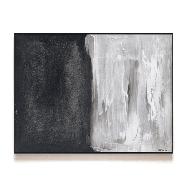Shadow Veil - Black and White Abstract Painting #M5900 Painting artwepaint 