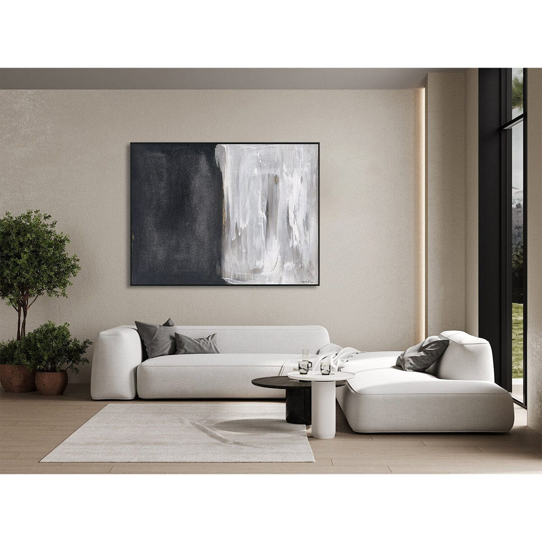 Shadow Veil - Black and White Abstract Painting #M5900 Painting artwepaint 