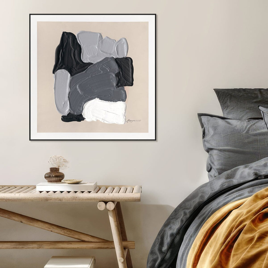 Shadows Symphony - Textured Abstract Blocks #M8077 Painting artwepaint 