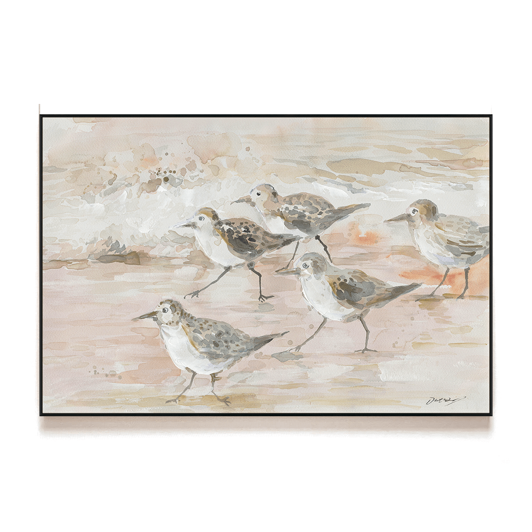Shoreline Chase - Watercolor Birds Painting#M5752 Painting artwepaint 