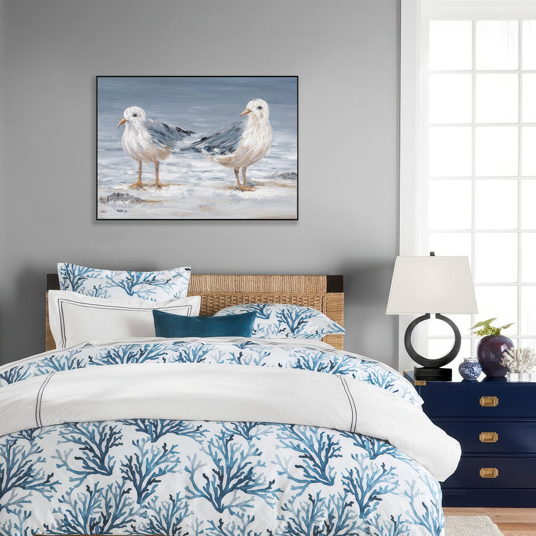 Shoreline Companions - Seagull Pair Oil Painting#M4540 Painting artwepaint 