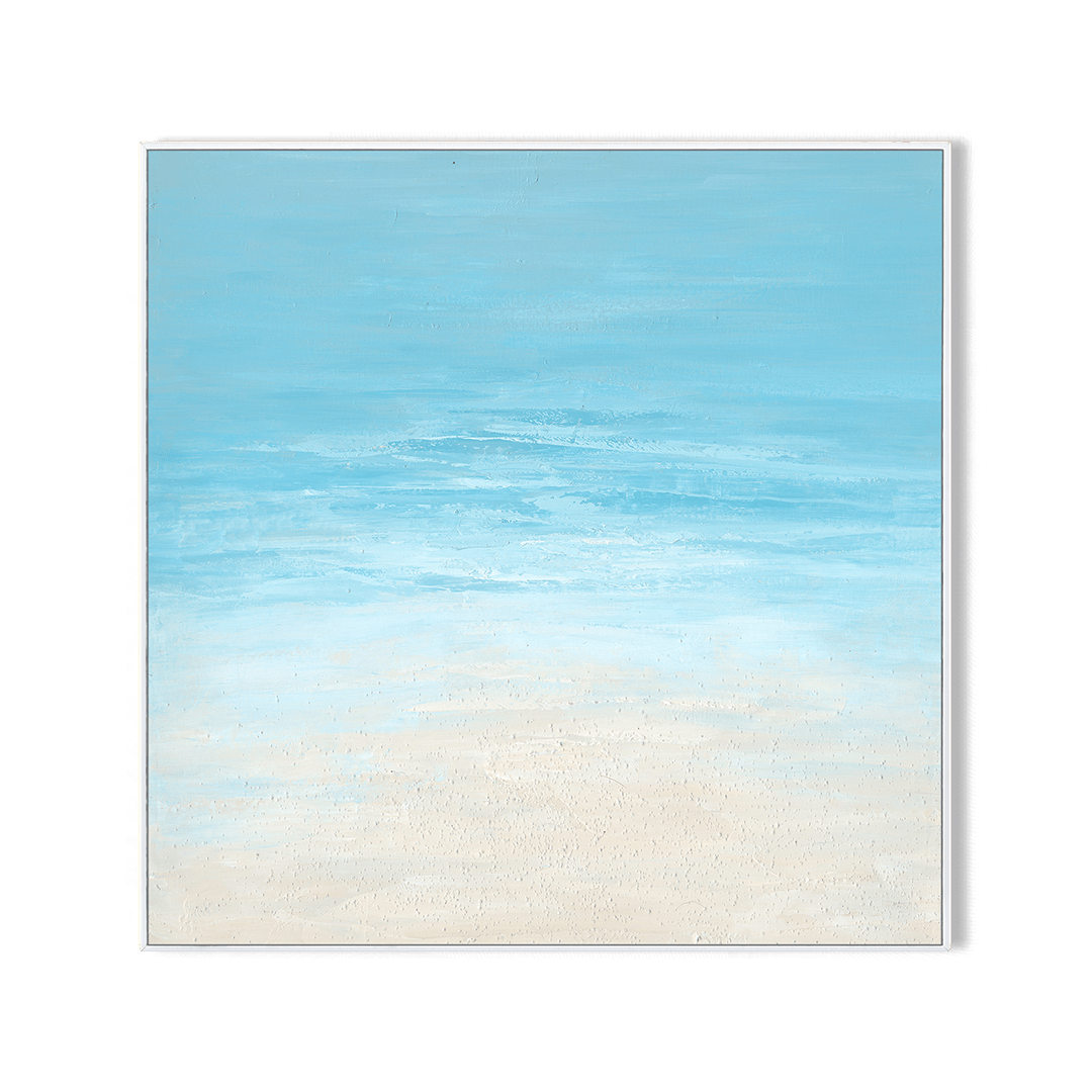 Shoreline Realm - Blue White Abstract #J3643 Painting artwepaint 