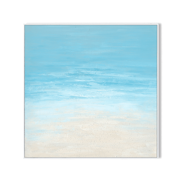 Shoreline Realm - Blue White Abstract #J3643 Painting artwepaint 