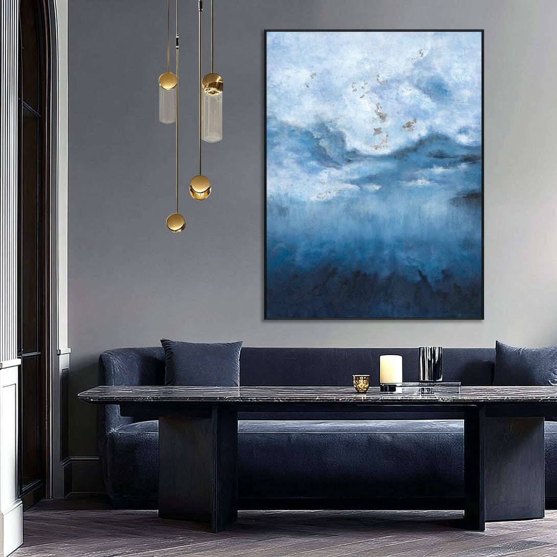Silent Azure - Deep Ocean Abstract #J4038 Painting artwepaint 