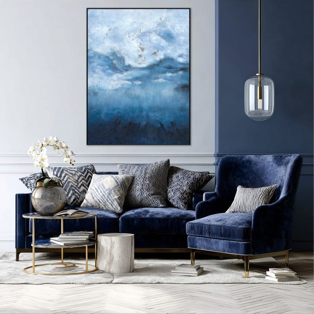 Silent Azure - Deep Ocean Abstract #J4038 Painting artwepaint 