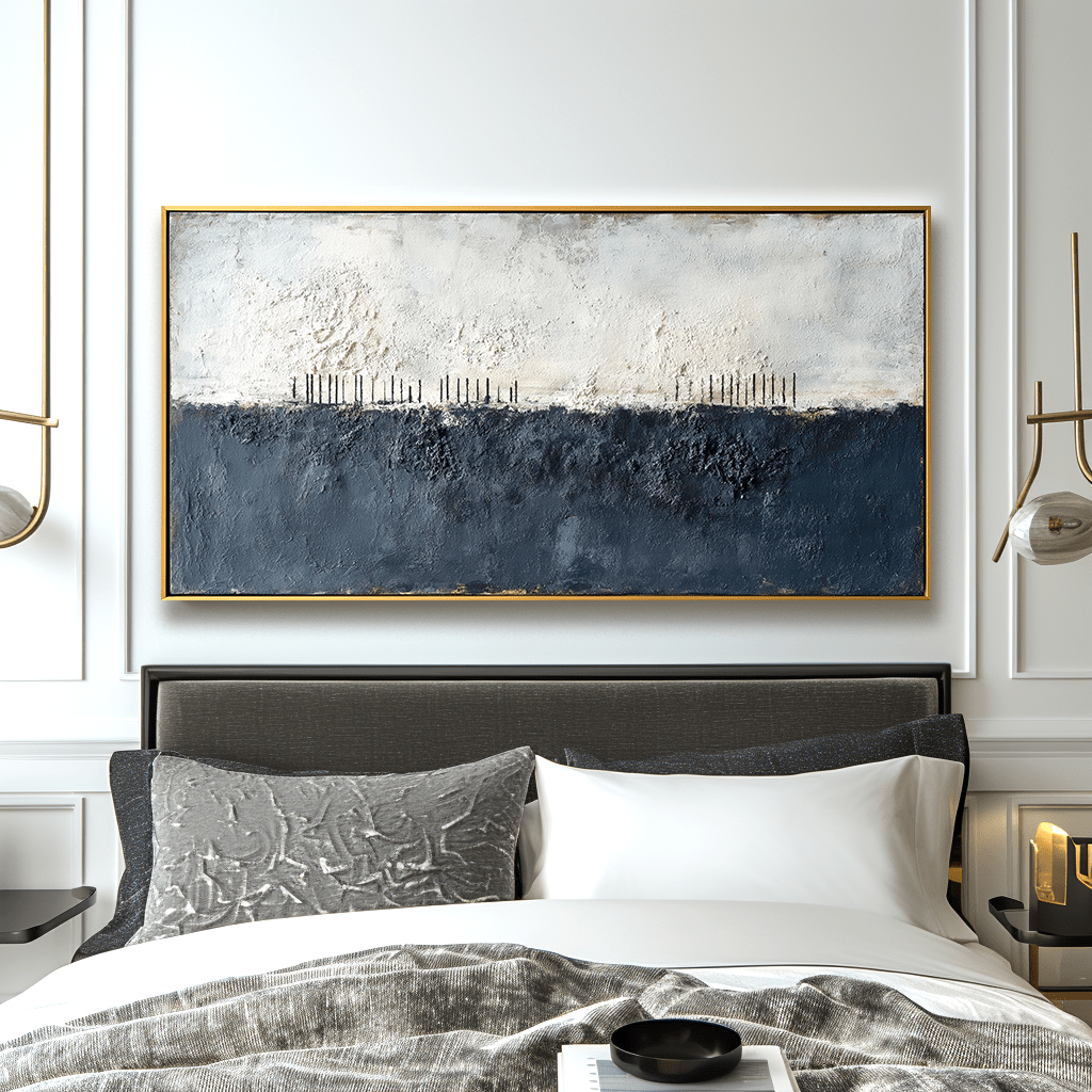 Silent Coast – Black and White Textured Painting #26 Painting artwepaint 