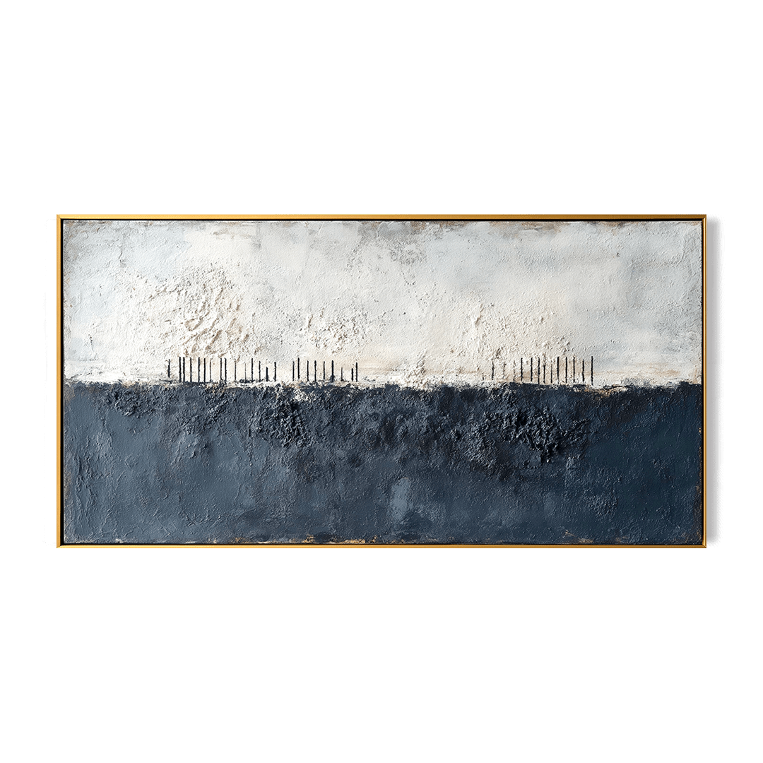 Silent Coast – Black and White Textured Painting #26 Painting artwepaint 