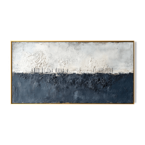 Silent Coast – Black and White Textured Painting #26 Painting artwepaint 