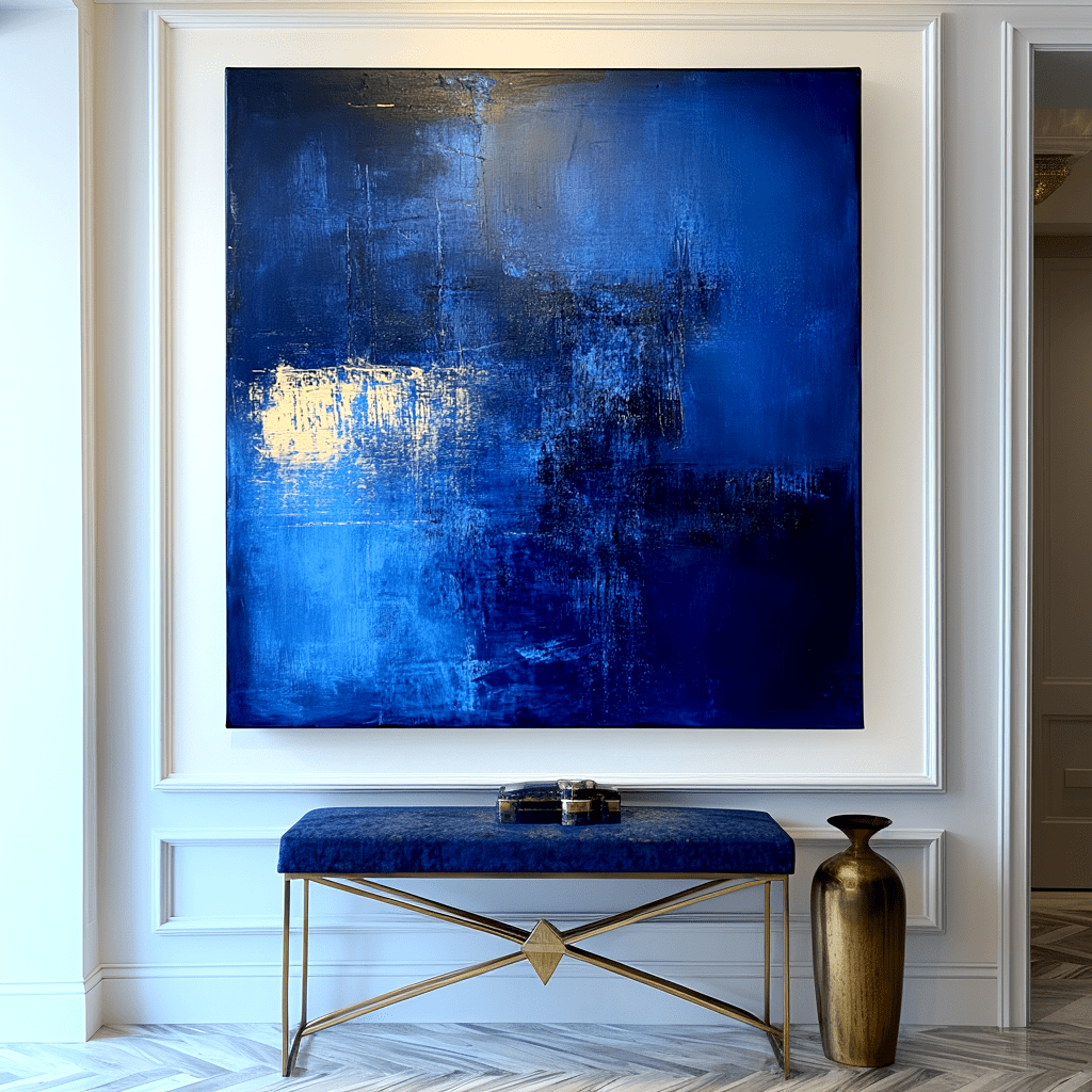 Silent Depth – Dark Blue Abstract Painting #84 Painting artwepaint 
