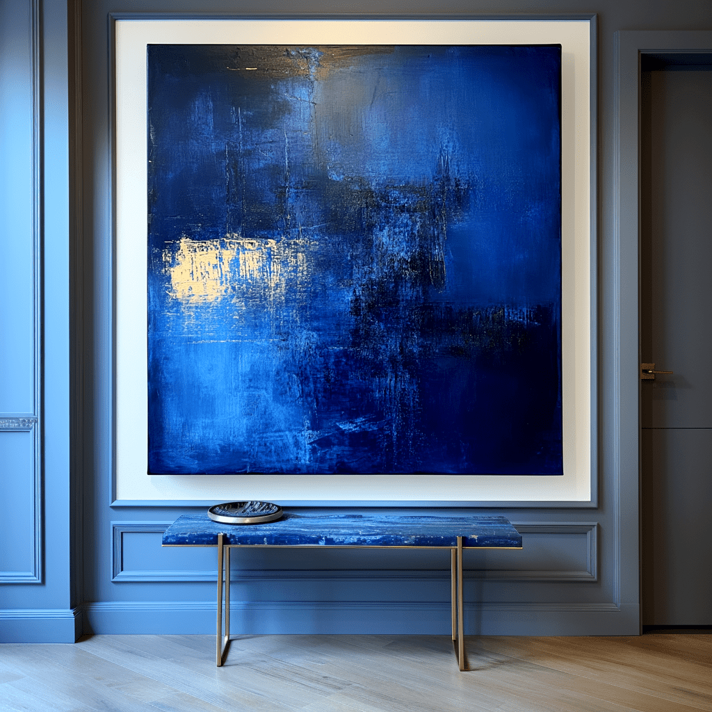 Silent Depth – Dark Blue Abstract Painting #84 Painting artwepaint 