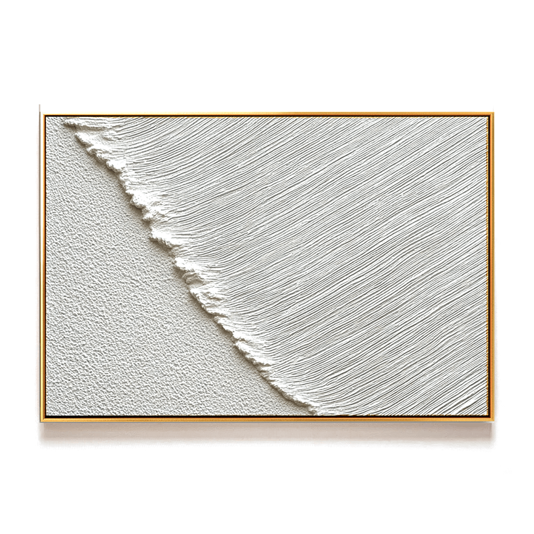 Silent Drift – White Textured Minimal Painting #93044 Painting artwepaint 