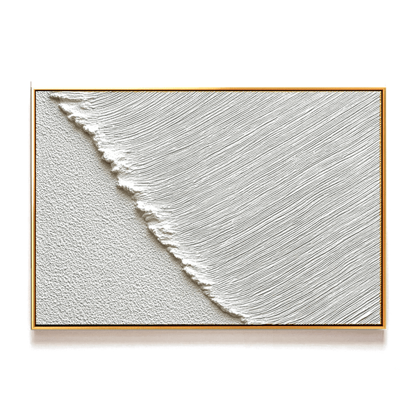 Silent Drift – White Textured Minimal Painting #93044 Painting artwepaint 