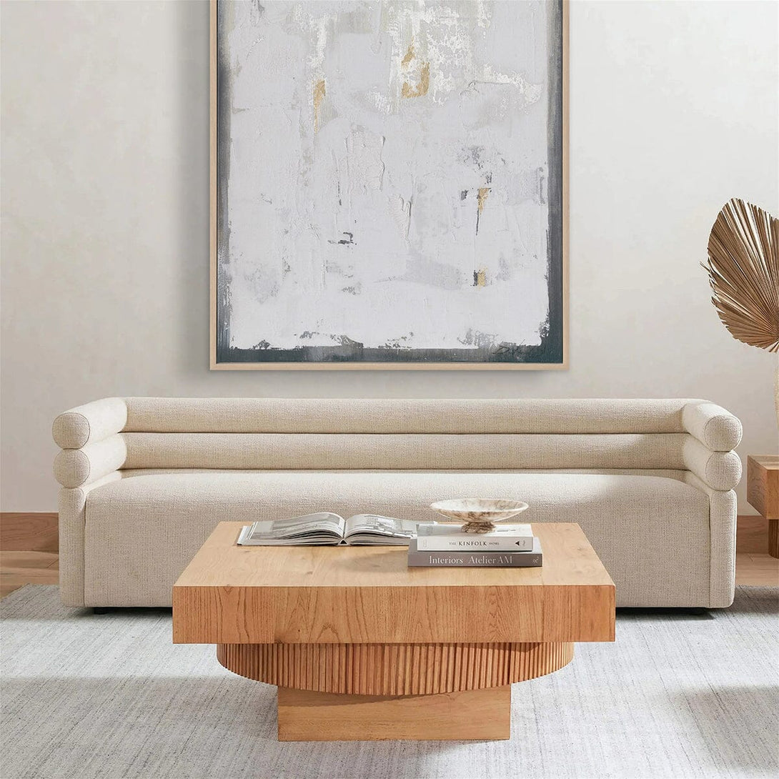 Silent Frost – White & Gold Abstract Painting#M6722 Painting artwepaint 
