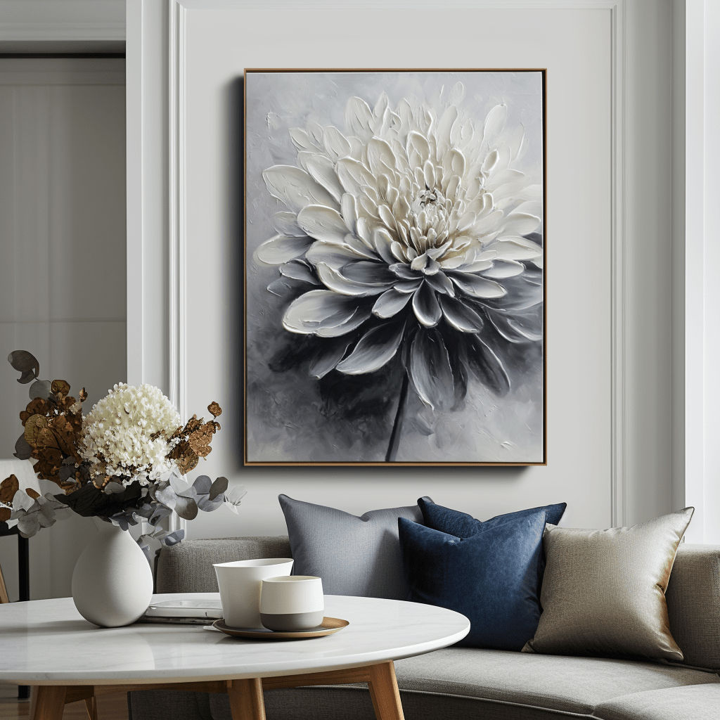 Silent Grace – White Bloom Abstract Painting #awp16 Painting artwepaint 