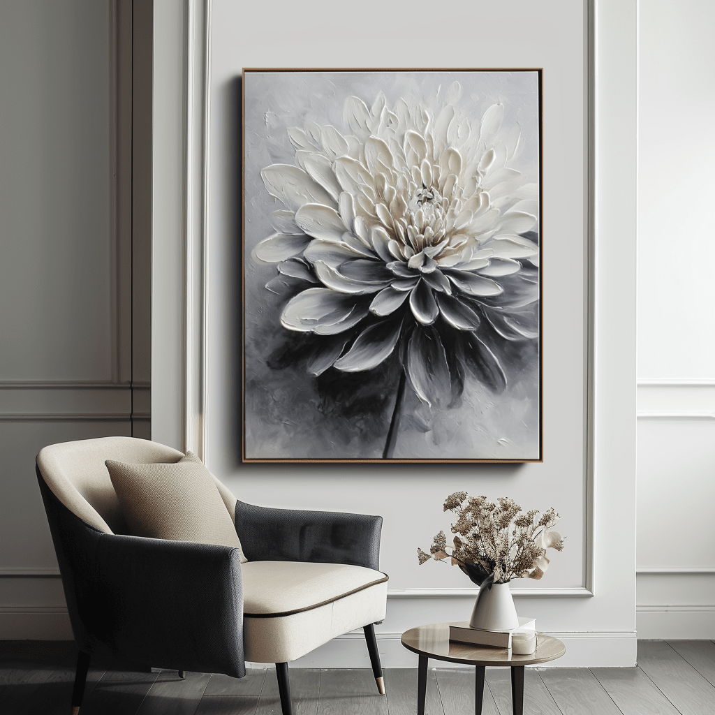 Silent Grace – White Bloom Abstract Painting #awp16 Painting artwepaint 