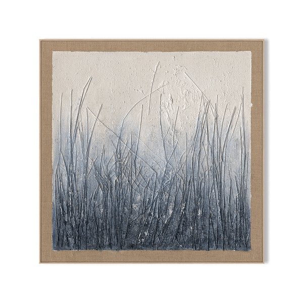 Silent Grass - Blue Grey Textured Abstract Painting #J5071 Painting artwepaint 