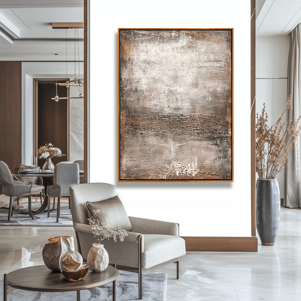 Silent Horizon Brown Abstract Painting #93011 Painting artwepaint 