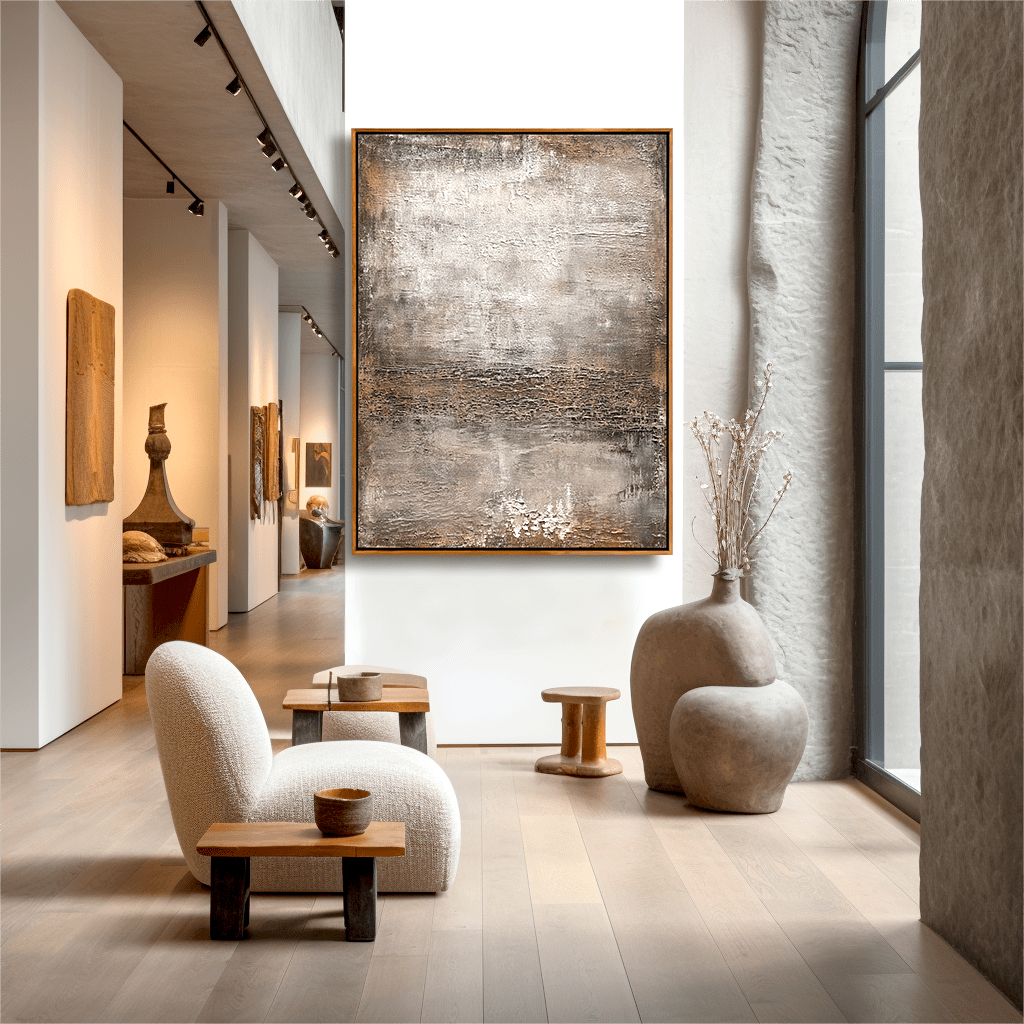 Silent Horizon Brown Abstract Painting #93011 Painting artwepaint 