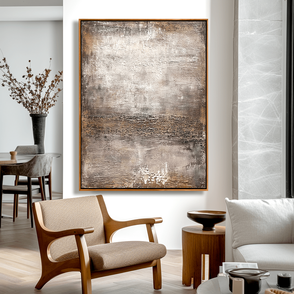 Silent Horizon Brown Abstract Painting #93011 Painting artwepaint 
